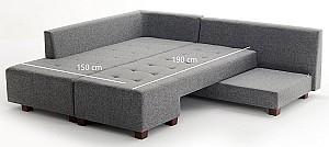 Canapea coltar Trendy Manama Stanga Gri