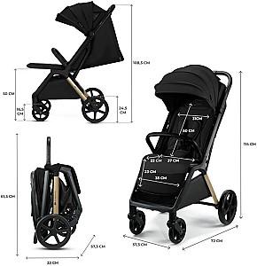 Carucior de plimbare KinderKraft Loom Ink Black (KSLOOM00BLK0000)
