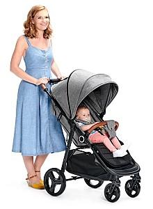 Carucior de plimbare KinderKraft Grande Plus Grey (KSGRAN00GRY0000)