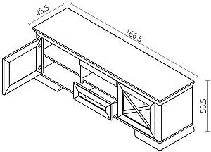 Tumba pentru televizor Yasen Marsel RTV167 Frasin De Zapada / Stejar Sonoma Trufa