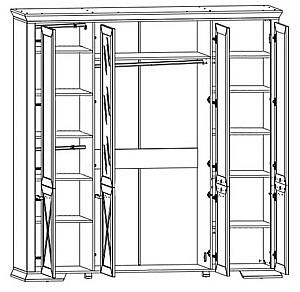 Dulap Yasen Marsel SZF4D Frasin De Zapada / Stejar Sonoma Trufa