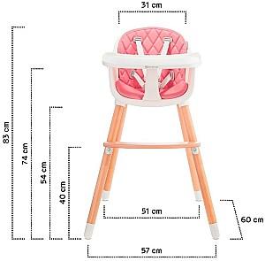 Scaun de masa simplu KinderKraft Sienna KKKSIENPNK0000 Pink