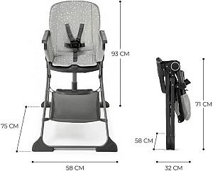 Scaun de masa simplu KinderKraft KHFOLD00GRY0000 FOLDEE Grey