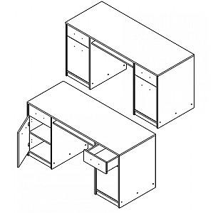 Masa de birou Yasen Nepo BIU150 Stejar Sonoma