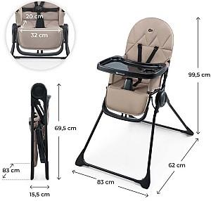 Scaun de masa simplu KinderKraft Binci Beige (KHBINC00BEG0000)