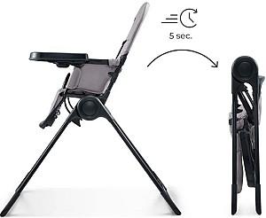 Scaun de masa simplu KinderKraft Binci Grey (KHBINC00GRY0000)