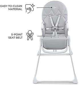 Scaun de masa simplu KinderKraft Binci Light Grey (KHBINC00LGR0000)
