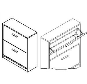 Dulap pentru incaltaminte Yasen Nepo SFB2K Stejar Sonoma