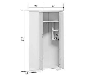 Dulap colt Yasen Kentuki SZFN2D Alb Alpin