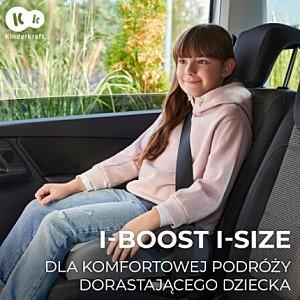 Scaun auto copii KinderKraft I-BOOST i-Size (135-150 cm.) roz
