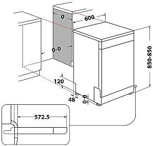 Masina de spalat vase Whirlpool W2F HD624 X