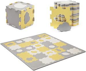 Covoras de joaca copii KinderKraft Luno Sharpes Yellow (KPLUSH00YEL0000)