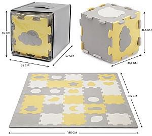 Covoras de joaca copii KinderKraft Luno Sharpes Yellow (KPLUSH00YEL0000)