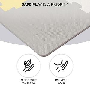 Covoras de joaca copii KinderKraft Luno Sharpes Yellow (KPLUSH00YEL0000)