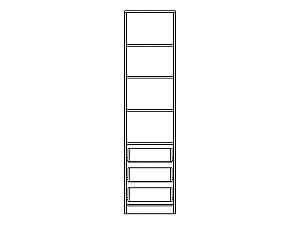 Dulap pentru copii Yasen Disney DP (închis) stejar kraft alb