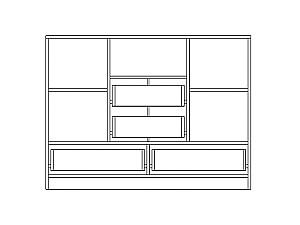 Comoda copii Yasen Disney 2D4S stejar karft alb