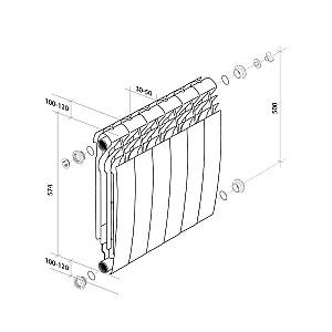 Radiator Royal Thermo Biliner 500 White