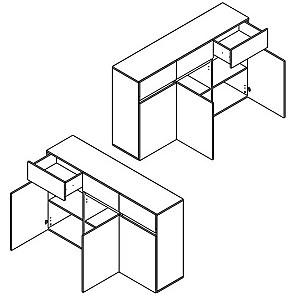 Set dormitor Yasen London Nr.2 Cașemir / Antracit