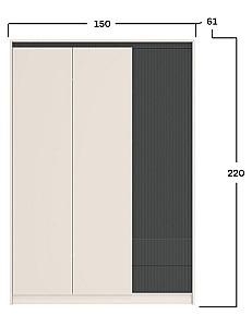 Set dormitor Yasen Monako Nr.2 (cu meacanism de ridicare) Cașmir (Bej) / Elegant Gri Softtouch