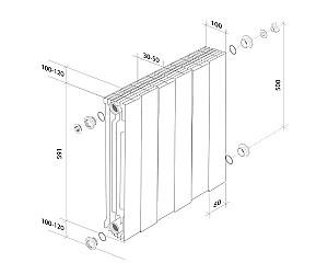Radiator Royal Thermo PIANOFORTE 500 SILVER SATIN