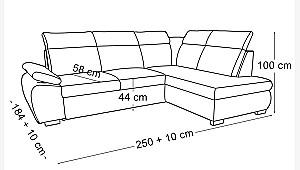 Canapea coltar GABI Wind III Aston 15 (Gri Deschis)