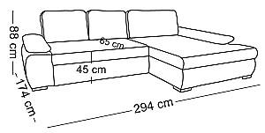 Canapea coltar GABI Marey Kronos 25 (Verde Inchis)
