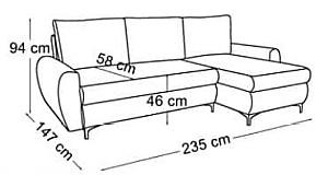 Canapea coltar GABI Alen Kronos 26(Albastru)