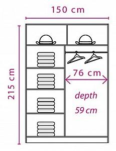 Dulap-cupe Fadome EFFECT EF-1-150