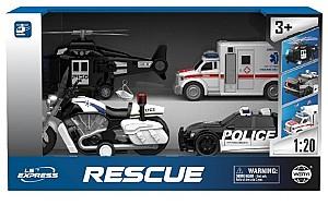 Tehnica speciala Wenyi Set vehicule de poliție cu fricțiune WY500-4