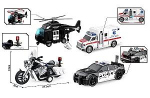 Tehnica speciala Wenyi Set vehicule de poliție cu fricțiune WY500-4