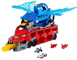 Set de jucarii Hot Wheels Transportor cu doi dragoni (JBM72)