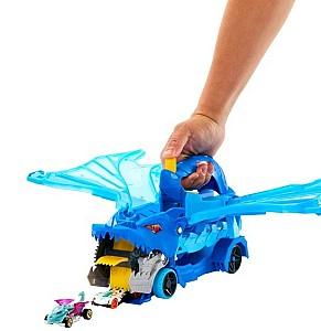 Set de jucarii Hot Wheels Transportor cu doi dragoni (JBM72)