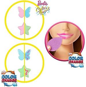 Papusa BARBIE Cap de coafură cu șuvițe colorate (JFG81)