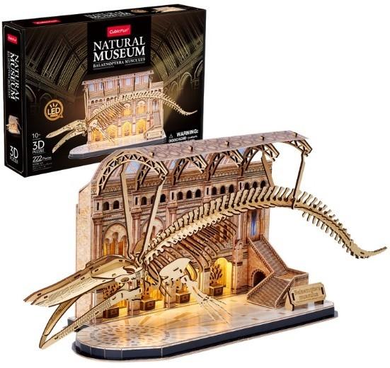 3D Puzzle CubicFun Muzeul de Științe Naturale – Balena albastră (L545h)
