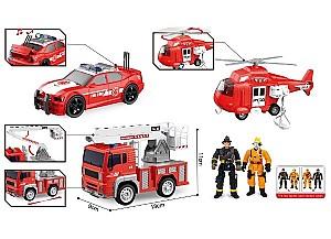 Tehnica speciala Wenyi Set mașini de pompieri cu fricțiune WY550-3