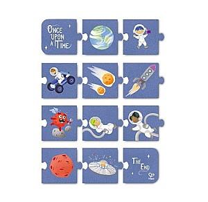 Puzzle Hape 3 în 1 „Aventura în Spațiu” (E1646)
