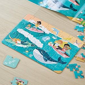 3D Puzzle Hape 3 în 1 „Prietenii Oceanului” (E1645)