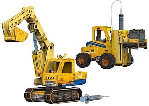 3D Puzzle CubicFun Excavator și Stivuitor (DS1131h)