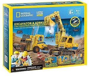 3D Puzzle CubicFun Excavator și Stivuitor (DS1131h)