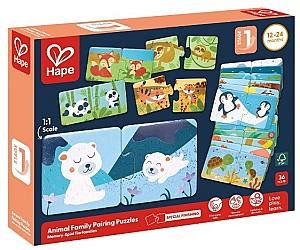 Puzzle Hape Potrivește perechea – Animale și pui
