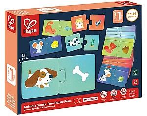 Puzzle Hape Potrivește perechea – Ora gustării animalelor