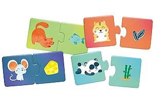 Puzzle Hape Potrivește perechea – Ora gustării animalelor