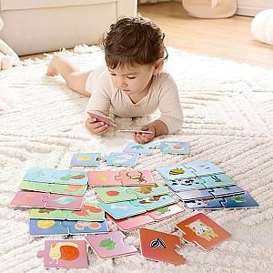 Puzzle Hape Potrivește perechea – Ora gustării animalelor