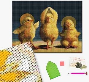 Pictura cu diamante BrushMe Puișori spirituali, Lucia Heffernan 40*50 сm (fără cutie)
