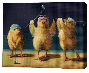 Pictura cu diamante BrushMe Puișori-golfiști, Lucia Heffernan 40*50 сm (fără cutie)