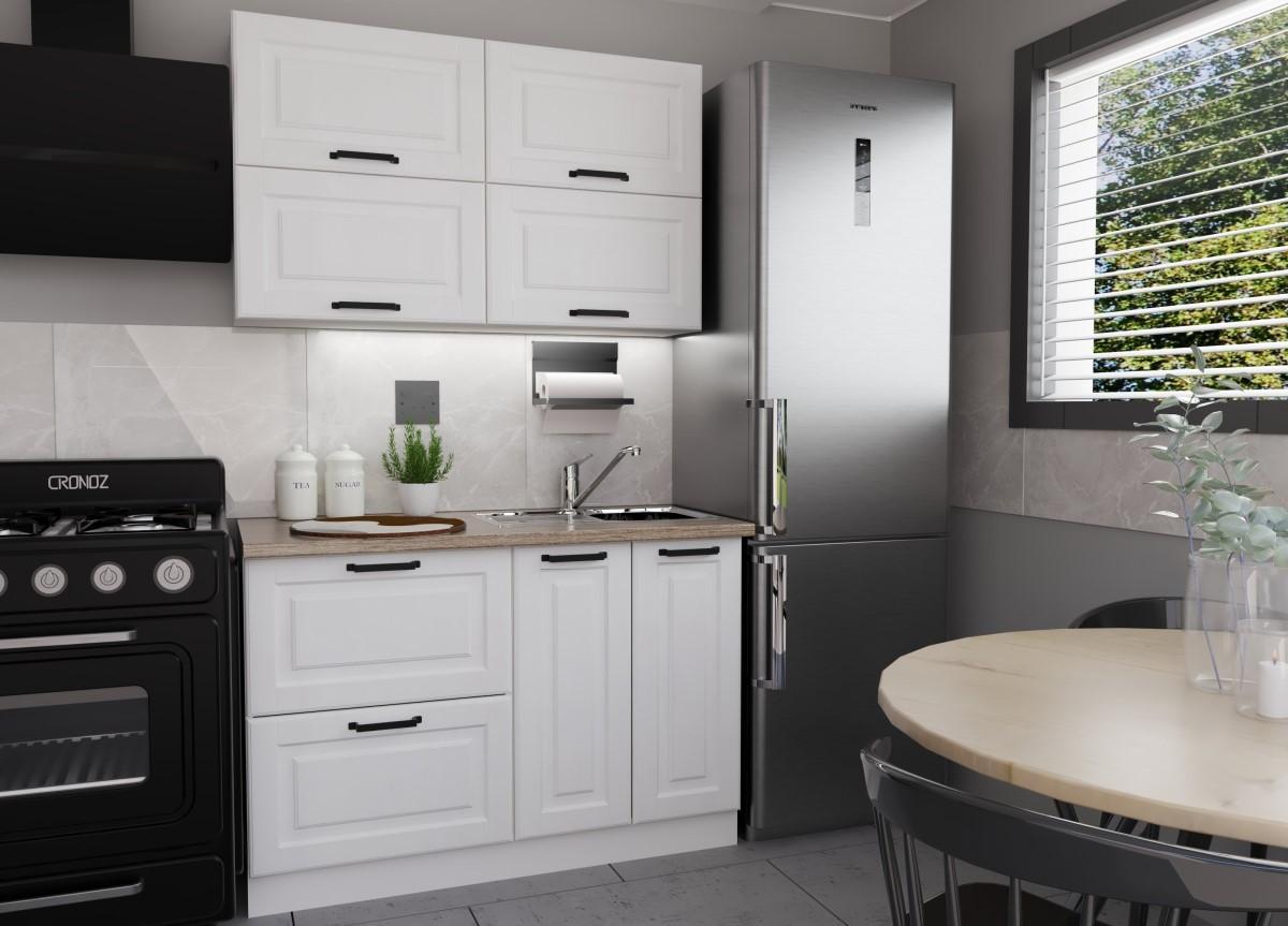 Set mobila bucatarie Yasen Scandi 1.2 m Alb