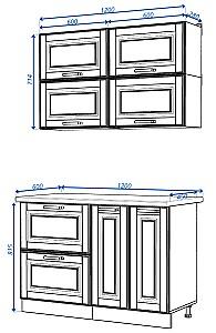 Set mobila bucatarie Yasen Scandi 1.2 m Alb