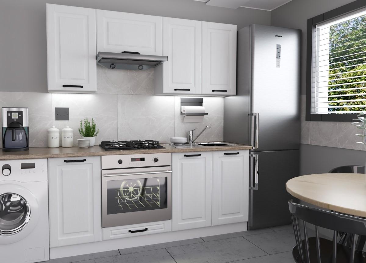 Set mobila bucatarie Yasen Scandi 1.8 m Alb