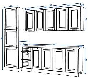 Set mobila bucatarie Yasen Scandi 2.6 m Alb