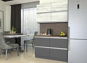 Set mobila bucatarie Yasen Madera 1.2 m (sertare) Stejar Kraft Alb / Grafit Gri